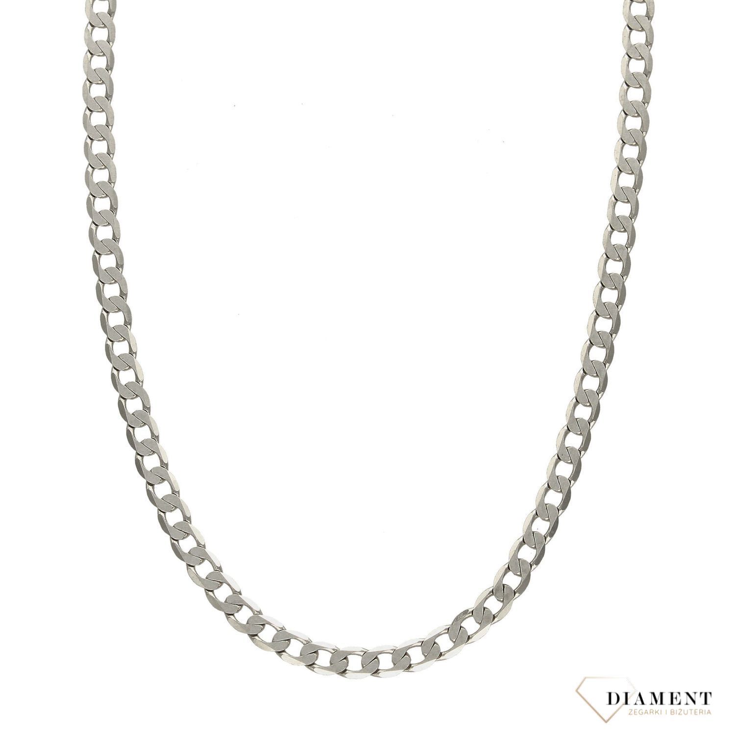 Złoty łańcuszek 585 pancerka białe złoto 3 mm ✅ Klasyczny i uniwersalny łańcuszek o splocie pancerki.jpg